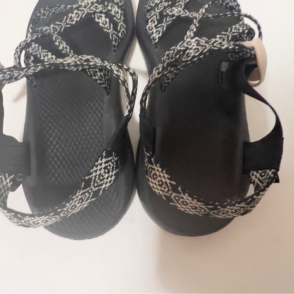Chaco Womens Z Cloud Black White Adjustable Strap Cushioned Hiking Sandal Size 9 - Picture 7 of 9